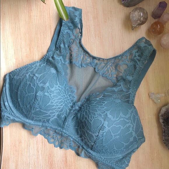 PINK Victoria's Secret Other - Victoria’s Secret PINK Blue high neck bralette